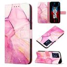 For Infinix Note 12 Pro 5G PT003 Marble Pattern Flip Leather Phone Case(Pink Purple Gold) - 1