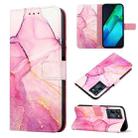 For Infinix Note 12 G96 PT003 Marble Pattern Flip Leather Phone Case(Pink Purple Gold) - 1