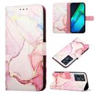 For Infinix Note 12 G96 PT003 Marble Pattern Flip Leather Phone Case(Rose Gold) - 1