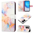 For Tecno Camon 19 PT003 Marble Pattern Flip Leather Phone Case(Marble White) - 1