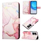 For Tecno Camon 19 PT003 Marble Pattern Flip Leather Phone Case(Rose Gold) - 1