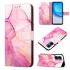 For Tecno Camon 19 Neo PT003 Marble Pattern Flip Leather Phone Case(Pink Purple Gold) - 1