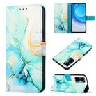 For Tecno Camon 19 Pro 5G PT003 Marble Pattern Flip Leather Phone Case(Green) - 1