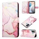 For Tecno Pop 6 PT003 Marble Pattern Flip Leather Phone Case(Rose Gold) - 1