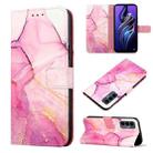 For Tecno Pova 3 LE7 PT003 Marble Pattern Flip Leather Phone Case(Pink Purple Gold) - 1