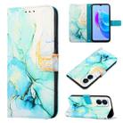 For Tecno Spark 9 Pro / Spark 9T PT003 Marble Pattern Flip Leather Phone Case(Green) - 1