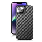 For iPhone 14 Plus wlons Magsafe Carbon Fiber Kevlar TPU Phone Case(Black) - 1