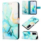 For vivo S10e 5G / V23e 4G & 5G / Y75 4G PT003 Marble Pattern Flip Leather Phone Case(Green) - 1