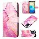 For vivo Y77 5G PT003 Marble Pattern Flip Leather Phone Case(Pink Purple Gold) - 1