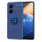 For vivo iQOO Z6 5G Metal Ring Holder TPU Phone Case(Blue) - 1