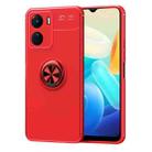 For vivo Y16 Metal Ring Holder TPU Phone Case(Red) - 1