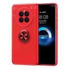 For Huawei Mate 50 Metal Ring Holder TPU Phone Case(Red) - 1