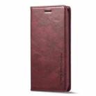 For iPhone 13 LC.IMEEKE RFID Anti-theft Leather Phone Case(Red) - 2