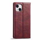For iPhone 13 LC.IMEEKE RFID Anti-theft Leather Phone Case(Red) - 3