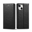 For iPhone 13 Mini LC.IMEEKE RFID Anti-theft Leather Phone Case(Black) - 1