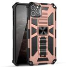 For iPhone 11 Armor Shockproof TPU + PC Magnetic Protective Case with Holder(Rose Gold) - 1