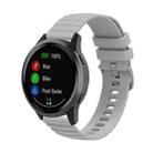 For Samsung Galaxy Watch4 / Watch5 / Watch5 Pro Wave Pockmark Texture Silicone Watch Band(Grey) - 1