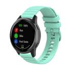 For Samsung Galaxy Watch4 / Watch5 / Watch5 Pro Wave Pockmark Texture Silicone Watch Band(Teal Green) - 1