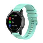 22mm Universal Wave Pockmark Texture Silicone Watch Band(Teal Green) - 1