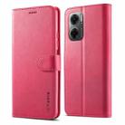 For Xiaomi Redmi 10 5G LC.IMEEKE Calf Texture Leather Phone Case(Red) - 1