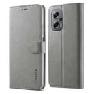 For Xiaomi Poco M5 LC.IMEEKE Calf Texture Leather Phone Case(Grey) - 1