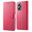 For Xiaomi Poco M5 LC.IMEEKE Calf Texture Leather Phone Case(Red) - 1