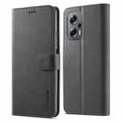 For Xiaomi Poco M5 LC.IMEEKE Calf Texture Leather Phone Case(Black) - 1