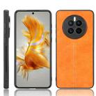 For Huawei Mate 50 Sewing Cow Pattern Skin PC + PU + TPU Case(Orange) - 1