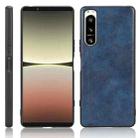 For Sony Xperia 5 IV Sewing Cow Pattern Skin PC + PU + TPU Case(Blue) - 1