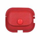 For AirPods Pro 2 Litchi Texture PU Leather Earphone Protective Case with Hook(Red) - 1