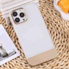For iPhone 14 Pro TPU + Electroplated PC Phone Case(White) - 1