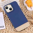 For iPhone 14 Plus TPU + Electroplated PC Phone Case(Blue) - 1