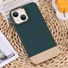 For iPhone 14 Plus TPU + Electroplated PC Phone Case(Green) - 1