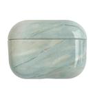 For AirPods Pro 2 Marble Pattern Wireless Earphone Protective Case(Grey Blue) - 1