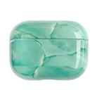 For AirPods Pro 2 Marble Pattern Wireless Earphone Protective Case(Malachite Green) - 1