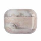 For AirPods Pro 2 Marble Pattern Wireless Earphone Protective Case(Light Pink) - 1