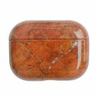 For AirPods Pro 2 Marble Pattern Wireless Earphone Protective Case(Orange) - 1