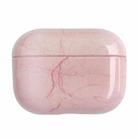 For AirPods Pro 2 Marble Pattern Wireless Earphone Protective Case(Pink) - 1
