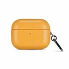 For Apple AirPods 3 PU Leather Wireless Bluetooth Earphone Protective Case(Yellow) - 1