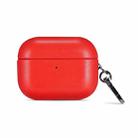 For Apple AirPods 3 PU Leather Wireless Bluetooth Earphone Protective Case(Red) - 1
