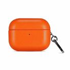 For Apple AirPods 3 PU Leather Wireless Bluetooth Earphone Protective Case(Orange) - 1