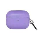 For Apple AirPods 3 PU Leather Wireless Bluetooth Earphone Protective Case(Purple) - 1