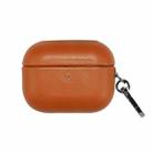 For Apple AirPods 3 PU Leather Wireless Bluetooth Earphone Protective Case(Brown) - 1