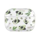 For AirPods Pro 2 Bronzing Fruit Pattern PC Earphone Hard Protective Case(Avocado) - 1