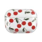 For AirPods Pro 2 Bronzing Fruit Pattern PC Earphone Hard Protective Case(Cherry) - 1