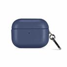 For Apple AirPods Pro PU Leather Wireless Bluetooth Earphone Protective Case(Blue) - 1