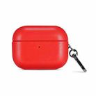 For Apple AirPods Pro PU Leather Wireless Bluetooth Earphone Protective Case(Red) - 1