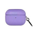 For Apple AirPods Pro PU Leather Wireless Bluetooth Earphone Protective Case(Purple) - 1