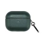 For Apple AirPods Pro 2 PU Leather Wireless Bluetooth Earphone Protective Case(Dark Green) - 1