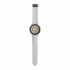For Samsung Galaxy Watch5 40mm / 44mm Litchi Genuine Leather Watch Band Black Buckle(White) - 1
